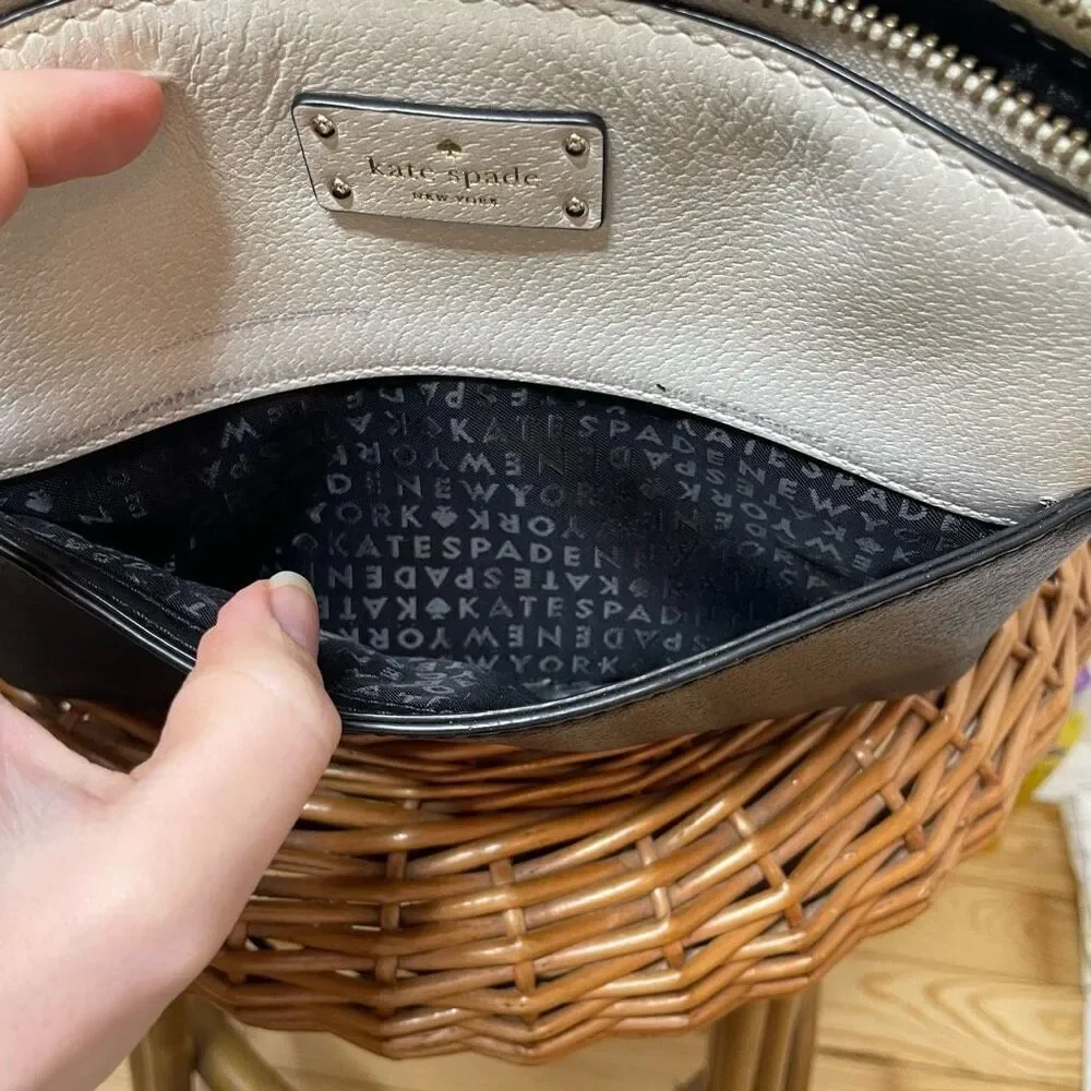 Kate Spade NY Bag Grove Street Millie Leather Handbag - Beige Tan Gray Black
